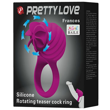 Baile Pretty Love Frances - Перезаряжаемое эрекционное кольцо с ротационным стимулятором клитора - купить в секс шопе Baile Pretty Love Frances - Перезаряжаемое эрекционное кольцо с ротационным стимулятором клитора - купить в секс шопе