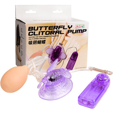 Baile Butterfly Clitoral Pump, Стимулятор клитора с вакуумным массажом и вибрацией Baile Butterfly Clitoral Pump, Стимулятор клитора с вакуумным массажом и вибрацией