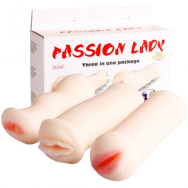 Baile Passion Lady, Набор из 3-х мастурбаторов с вибрацией Baile Passion Lady, Набор из 3-х мастурбаторов с вибрацией