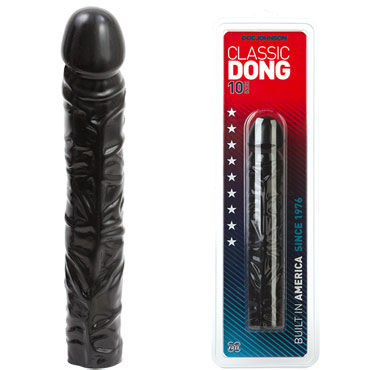 Doc Johnson Classic Dong 25 см, черный, Реалистичный фаллоимитатор Doc Johnson Classic Dong 25 см, черный, Реалистичный фаллоимитатор