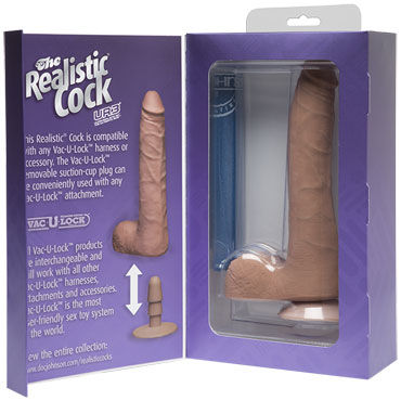 Doc Johnson Vac-U-Lock The Realistic Cock 24 см, коричневый, Реалистичный фаллоимитатор-насадка к трусикам и другие товары Doc Johnson с фото Doc Johnson Vac-U-Lock The Realistic Cock 24 см, коричневый, Реалистичный фаллоимитатор-насадка к трусикам и другие товары Doc Johnson с фото