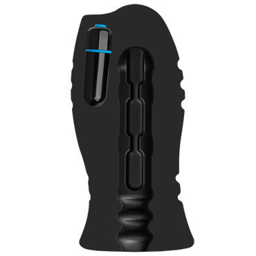 Doc Johnson Optimale Vibrating Stroker Chain Links, черный - Мастурбатор с вибрацией - купить в секс шопе Doc Johnson Optimale Vibrating Stroker Chain Links, черный - Мастурбатор с вибрацией - купить в секс шопе