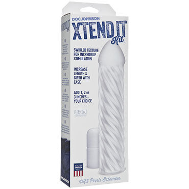 Doc Johnson Xtend It Kit Swirl - Увеличивающая насадка на пенис - купить в секс шопе Doc Johnson Xtend It Kit Swirl - Увеличивающая насадка на пенис - купить в секс шопе