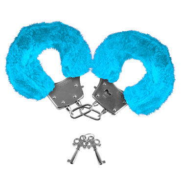 Pipedream Neon Luv Touch Neon Furry Cuffs, синие - фото, отзывы Pipedream Neon Luv Touch Neon Furry Cuffs, синие - фото, отзывы