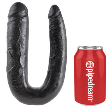 Pipedream King Cock U-Shaped Large Double Trouble, черный, Анально-вагинальный фаллоимитатор большого размера и другие товары Pipedream с фото Pipedream King Cock U-Shaped Large Double Trouble, черный, Анально-вагинальный фаллоимитатор большого размера и другие товары Pipedream с фото
