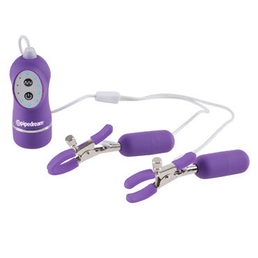 Pipedream Fetish Fantasy Vibrating Nipple Clamps - Зажимы с вибрацией на соски - купить в секс шопе Pipedream Fetish Fantasy Vibrating Nipple Clamps - Зажимы с вибрацией на соски - купить в секс шопе
