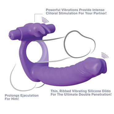 Pipedream Fantasy C-Ringz Silicone Double Penetrator Rabbit - фото 7 Pipedream Fantasy C-Ringz Silicone Double Penetrator Rabbit - фото 7
