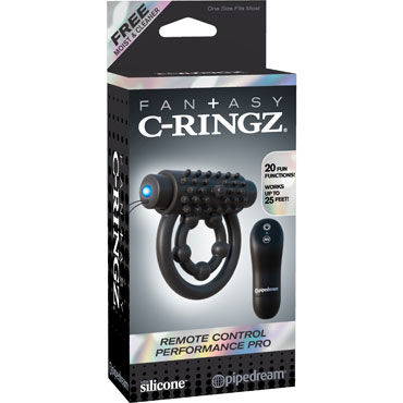 Pipedream Fantasy C-Ringz Remote Control Performance Pro, Виброкольцо с петлей для мошонки Pipedream Fantasy C-Ringz Remote Control Performance Pro, Виброкольцо с петлей для мошонки