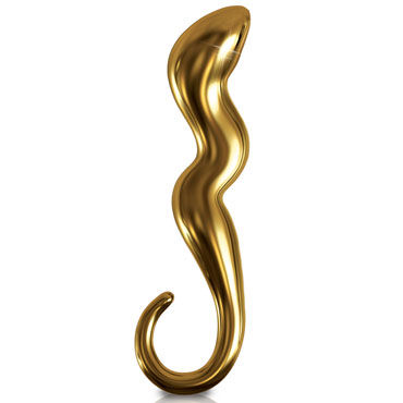 Pipedream Icicles Gold Edition G01 - Стеклянный фаллоимитатор - купить в секс шопе Pipedream Icicles Gold Edition G01 - Стеклянный фаллоимитатор - купить в секс шопе