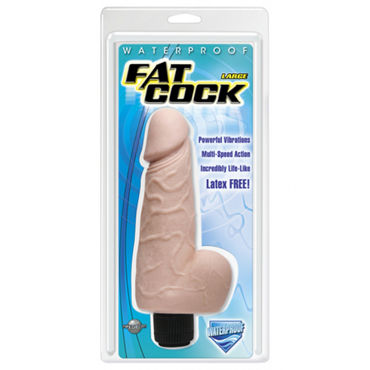 Pipedream Large Fat Cock, Реалистичный вибратор с мошонкой Pipedream Large Fat Cock, Реалистичный вибратор с мошонкой