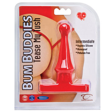 Topco Bum Buddies Tease My Tush Intermediate, Анальная пробка среднего размера Topco Bum Buddies Tease My Tush Intermediate, Анальная пробка среднего размера