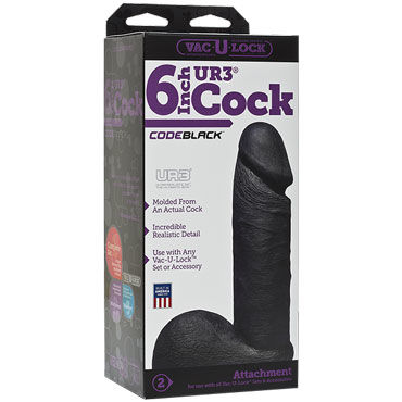 Doc Johnson Vac-U-Lock UR3 Cock 17.5 см, черный - фото, отзывы Doc Johnson Vac-U-Lock UR3 Cock 17.5 см, черный - фото, отзывы