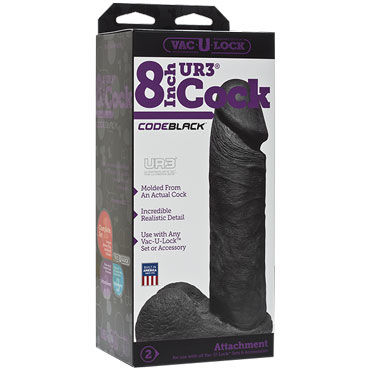 Doc Johnson Vac-U-Lock UR3 Cock 20 см, черная - фото, отзывы Doc Johnson Vac-U-Lock UR3 Cock 20 см, черная - фото, отзывы