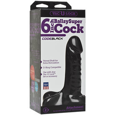 Doc Johnson Vac-U-Lock BallsySuper 15 см, черная - фото, отзывы Doc Johnson Vac-U-Lock BallsySuper 15 см, черная - фото, отзывы