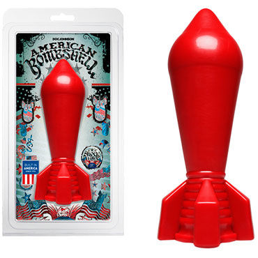 Doc Johnson American Bombshell Shock Wave, красный, Анальный плаг - боеголовка Doc Johnson American Bombshell Shock Wave, красный, Анальный плаг - боеголовка