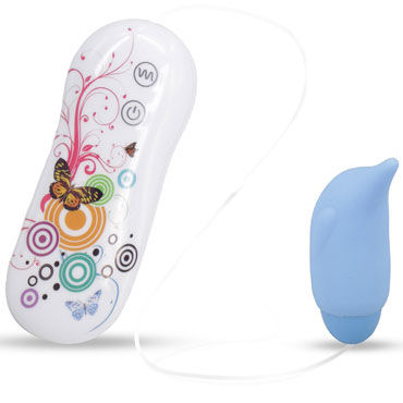 Vibe Therapy Exquisity, голубой, Виброяичко в форме дельфина с пультом Vibe Therapy Exquisity, голубой, Виброяичко в форме дельфина с пультом