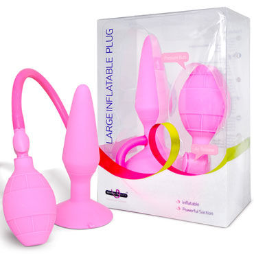 Gopaldas Large Inflatable Plug, розовая, Анальная пробка с расширением Gopaldas Large Inflatable Plug, розовая, Анальная пробка с расширением