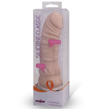 Gopaldas Silicone Classic, телесный, Вибромассажер с изогнутой головкой Gopaldas Silicone Classic, телесный, Вибромассажер с изогнутой головкой