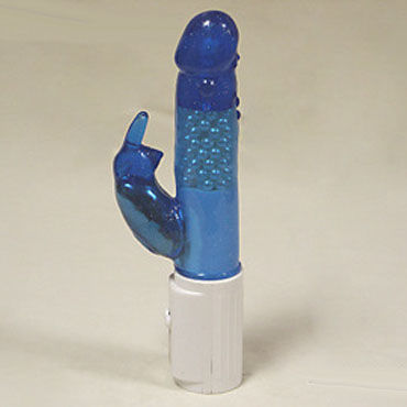 Gopaldas Vibrator синий, Вибратор с клиторальным стимулятором Gopaldas Vibrator синий, Вибратор с клиторальным стимулятором