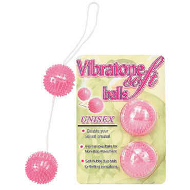 Gopaldas Vibrating Soft Balls розовый, Вагинальные шарики с шипиками Gopaldas Vibrating Soft Balls розовый, Вагинальные шарики с шипиками