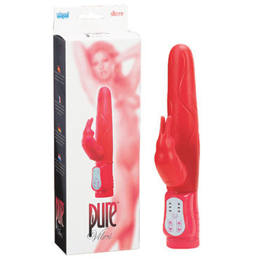 Gopaldas Pure Vib красный, Вибратор со стимуляцией клитора и ротацией Gopaldas Pure Vib красный, Вибратор со стимуляцией клитора и ротацией
