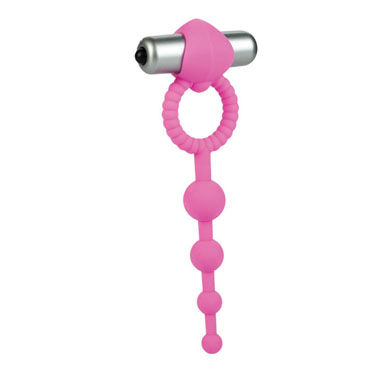 California Exotic LAmour Vibro Rings розовый, Эрекционное кольцо с анальным стимулятором California Exotic LAmour Vibro Rings розовый, Эрекционное кольцо с анальным стимулятором