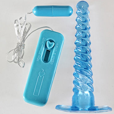 Sextoy голубой, Анальный вибратор с пультом управления Sextoy голубой, Анальный вибратор с пультом управления