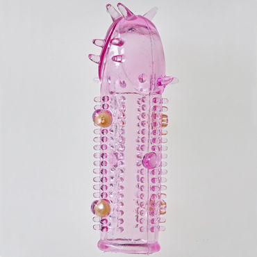 Sextoy Насадка розовый, Насадка на пенис с текстурной поверхностью Sextoy Насадка розовый, Насадка на пенис с текстурной поверхностью