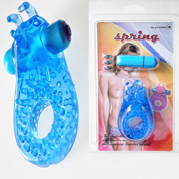 Sextoy Кольцо голубой, Эрекционное кольцо со стимулятором клитора Sextoy Кольцо голубой, Эрекционное кольцо со стимулятором клитора