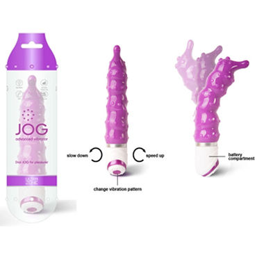 Ideal Jog Thrill фиолетовый, Вибратор с мягкими шипиками Ideal Jog Thrill фиолетовый, Вибратор с мягкими шипиками