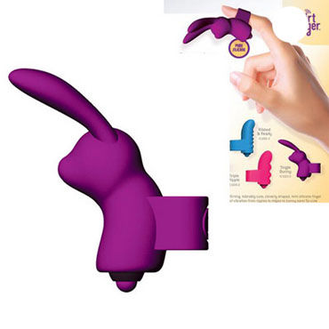 Icon Brands Tingle Bunny фиолетовый, Вибратор в виде зайчика Icon Brands Tingle Bunny фиолетовый, Вибратор в виде зайчика