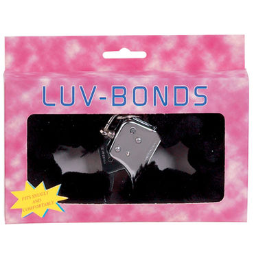 Gopaldas Luv Bonds черный, Наручники с искусственным мехом Gopaldas Luv Bonds черный, Наручники с искусственным мехом