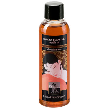 Shiatsu Luxury Body Oil Chocolate-mint, 100 мл, Съедобное масло с шоколадно-мятным ароматом Shiatsu Luxury Body Oil Chocolate-mint, 100 мл, Съедобное масло с шоколадно-мятным ароматом