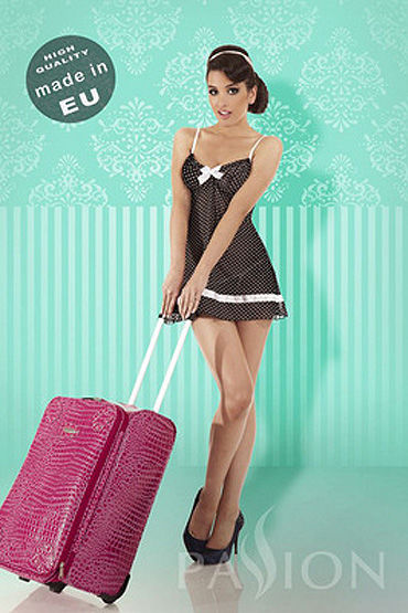 Passion Cindirella комбинация и стринги, Романтичное белье в нежный горошек Passion Cindirella комбинация и стринги, Романтичное белье в нежный горошек