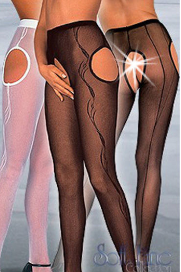 Soft Line колготки, белые, С разрезом в шагу, размер 2 Soft Line колготки, белые, С разрезом в шагу, размер 2