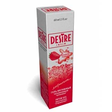Desire Intim Strawberry, 60 мл, Лубрикант на водной основе с ароматом клубники Desire Intim Strawberry, 60 мл, Лубрикант на водной основе с ароматом клубники