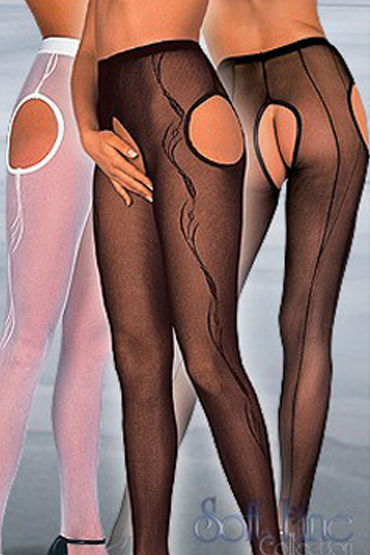 Soft Line колготки, красные, С разрезом в шагу, размер 2 Soft Line колготки, красные, С разрезом в шагу, размер 2