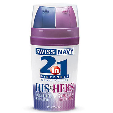Swiss Navy His And Hers, 2х25 мл, Двойной гель для него и для нее Swiss Navy His And Hers, 2х25 мл, Двойной гель для него и для нее
