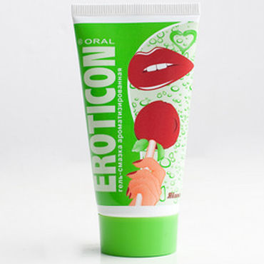 Eroticon Гель-смазка, 50 мл, С ароматом и вкусом яблока Eroticon Гель-смазка, 50 мл, С ароматом и вкусом яблока