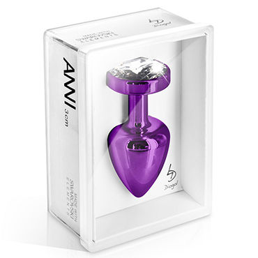 Diogol Anni Round T1, фиолетовая, Анальная пробка, с кристаллом Swarovski Diogol Anni Round T1, фиолетовая, Анальная пробка, с кристаллом Swarovski