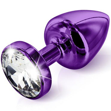 Diogol Anni Round T2, фиолетовая, Анальная пробка с кристаллом Swarovski Diogol Anni Round T2, фиолетовая, Анальная пробка с кристаллом Swarovski