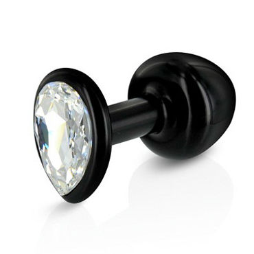 Diogol Anni Teardrop T4, черная, Анальная пробка, с кристаллом Swarovski Diogol Anni Teardrop T4, черная, Анальная пробка, с кристаллом Swarovski