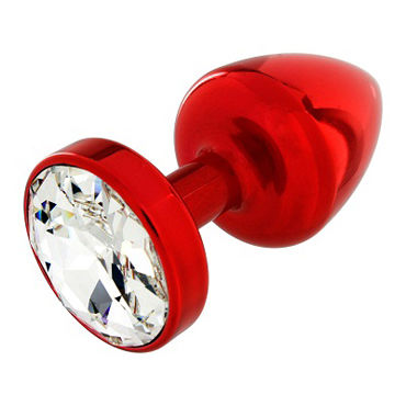 Diogol Anni Round T3, красная, Анальная пробка, с кристаллом Swarovski Diogol Anni Round T3, красная, Анальная пробка, с кристаллом Swarovski