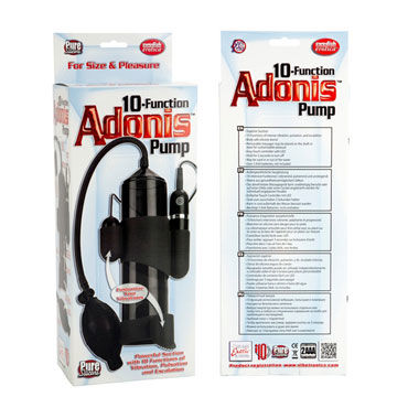 California Exotic Adonis Pumps, черная - Мужская помпа, 10 функций - купить в секс шопе California Exotic Adonis Pumps, черная - Мужская помпа, 10 функций - купить в секс шопе