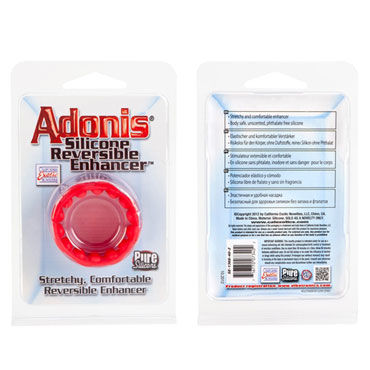 California Exotic Adonis Silicone Reversible Enhancers, красный - Силиконовая насадка на пенис - купить в секс шопе California Exotic Adonis Silicone Reversible Enhancers, красный - Силиконовая насадка на пенис - купить в секс шопе