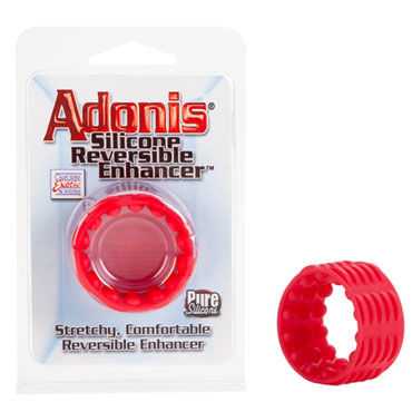 California Exotic Adonis Silicone Reversible Enhancers, красный, Силиконовая насадка на пенис California Exotic Adonis Silicone Reversible Enhancers, красный, Силиконовая насадка на пенис