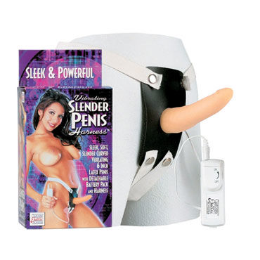 California Exotic Vibrating Slender Penis Harness, Страпон с вибрацией California Exotic Vibrating Slender Penis Harness, Страпон с вибрацией