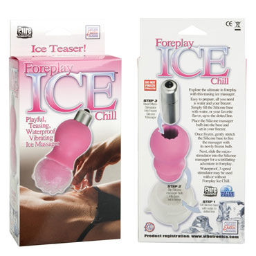 California Exotic Foreplay Ice Chill Massagers, розовый - Вибратор с насадкой для охлаждения - купить в секс шопе California Exotic Foreplay Ice Chill Massagers, розовый - Вибратор с насадкой для охлаждения - купить в секс шопе