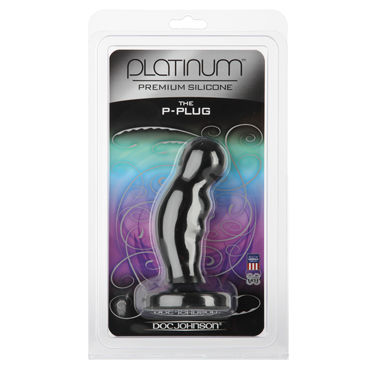 Doc Johnson Platinum P-plug, черный - Стимулятор простаты - купить в секс шопе Doc Johnson Platinum P-plug, черный - Стимулятор простаты - купить в секс шопе