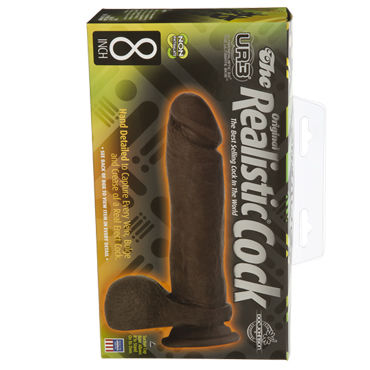 Doc Johnson Realistic Cock 20 см, черный - Реалистичный фаллоимитатор на присоске - купить в секс шопе Doc Johnson Realistic Cock 20 см, черный - Реалистичный фаллоимитатор на присоске - купить в секс шопе